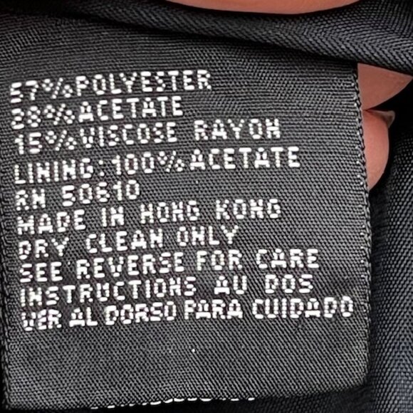 Albert Nipon Evening Blazer Jacket Black Bronze Metallic Rhinestone Buttons SZ 8 - Picture 14 of 14